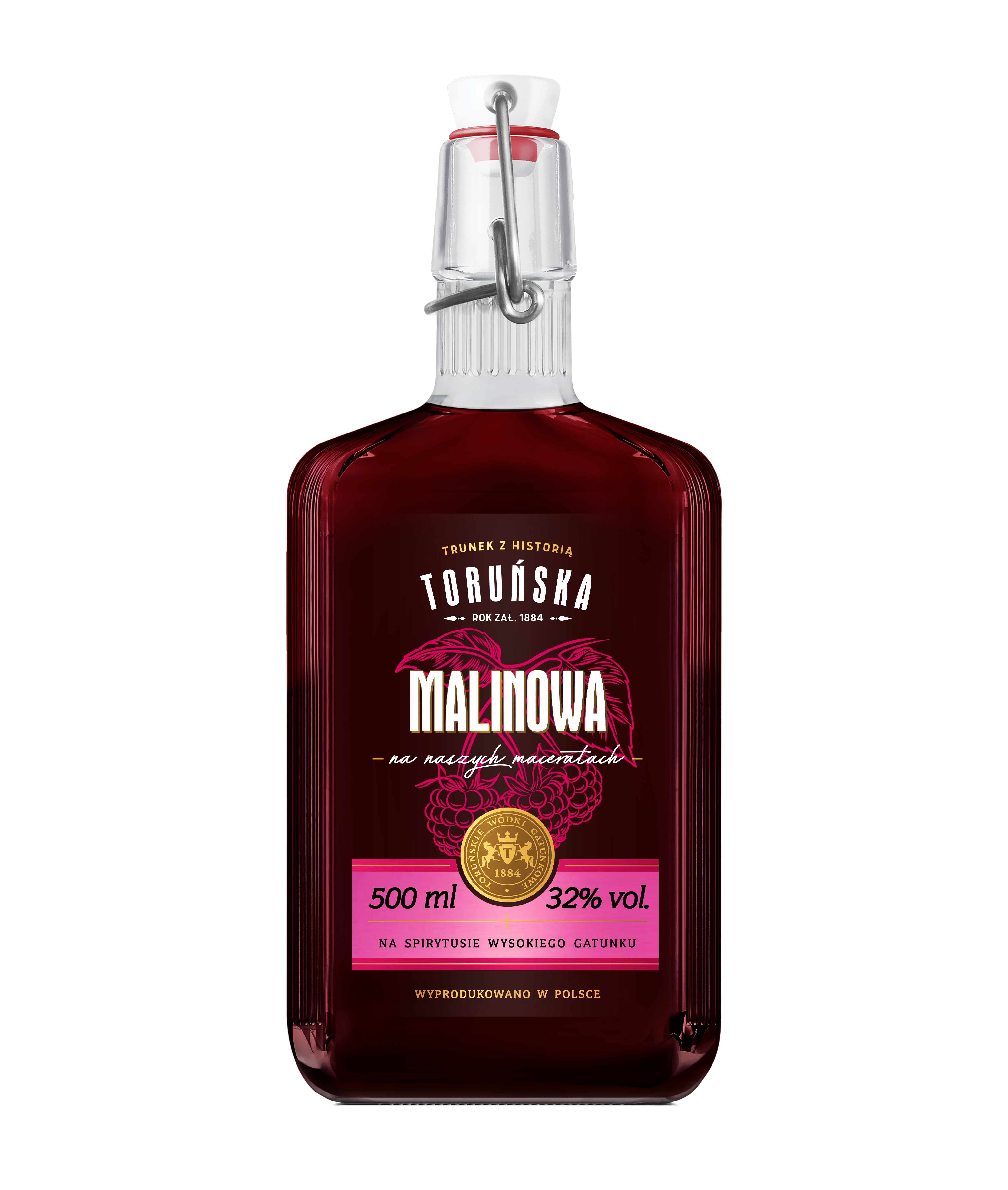 Wódka Toruńska Malinowa 32% 0,5L